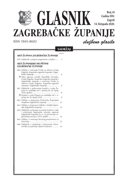 Broj 34 Godina XXV. Zagreb 14. Listopada 2020