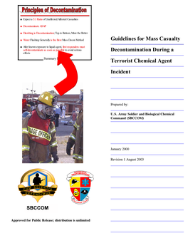 Guidelines for Mass Casualty Decontamination During a Terrorist Chemical