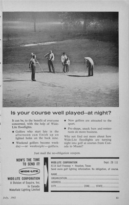 Is Your Course Well Played--At Night?