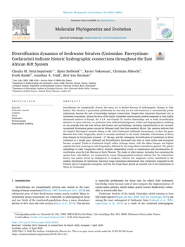 Diversification Dynamics of Freshwater Bivalves