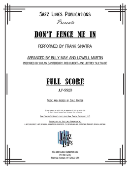 Don't Fence Me in Full Score