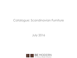 Catalogue: Scandinavian Furniture