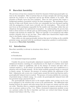 8 Baroclinic Instability 8.1 Introduction