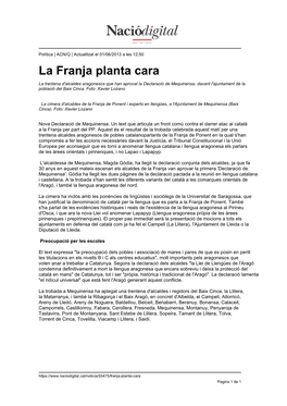 La Franja Planta Cara