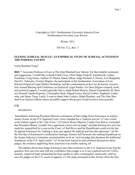 Copyright (C) 2011 Northwestern University School of Law Northwestern University Law Review Winter, 2011 105 Nw. U.L. Rev. 1