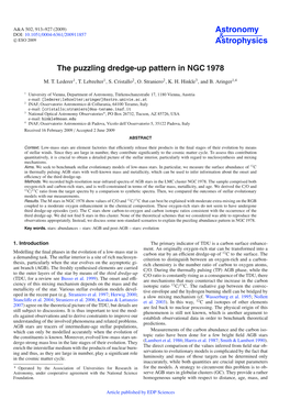 The Puzzling Dredge-Up Pattern in NGC 1978