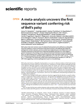 A Meta-Analysis Uncovers the First Sequence Variant Conferring Risk Of