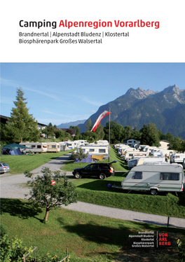 Camping Alpenregion Vorarlberg Brandnertal | Alpenstadt Bludenz | Klostertal Biosphärenpark Großes Walsertal Herzlich Willkommen