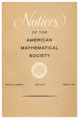 Notices of the American Mathematical Society