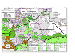 Chad Sudan Central African Republic Cameroon Recorded P#1,2, & 3 Languages of Central African Republic