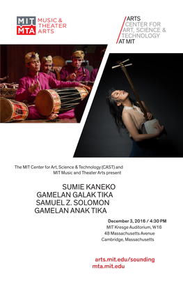 Sumie Kaneko Gamelan Galak Tika Samuel Z. Solomon