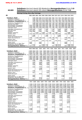 40.005 Solothurn–Horriwil–Aeschi SO–Niederönz–Herzogenbuchsee