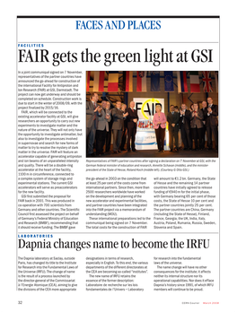 FAIR Gets the Green Light at GSI