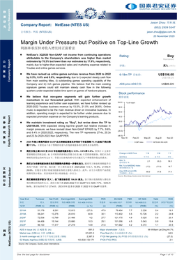 Margin Under Pressure but Positive on Top-Line Growth