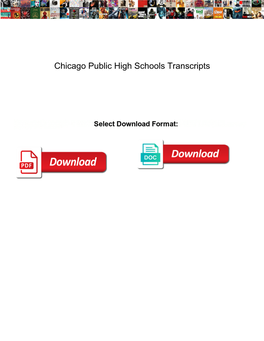 Chicago Public High Schools Transcripts