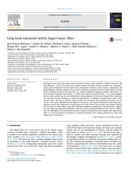 Long-Lived Volcanism Within Argyre Basin, Mars