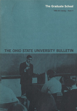 THE OHIO STATE UNIVERSITY BULLETIN the Graduate School