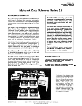 Mohawk Data Sciences Series 21 Data Terminal