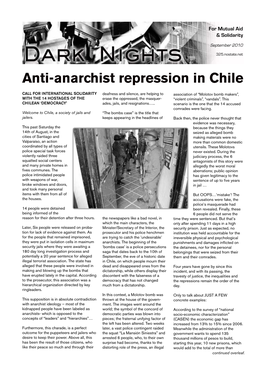 Anti-Anarchist Repression in Chile