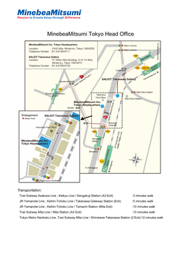 Minebeamitsumi Tokyo Head Office to Hama Ma