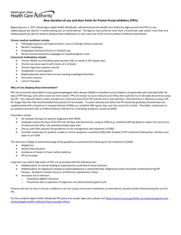 New Duration of Use and Dose Limits for Proton Pump Inhibitors (Ppis)