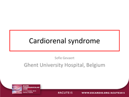 Cardiorenal Syndrome