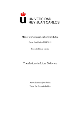 Translations in Libre Software
