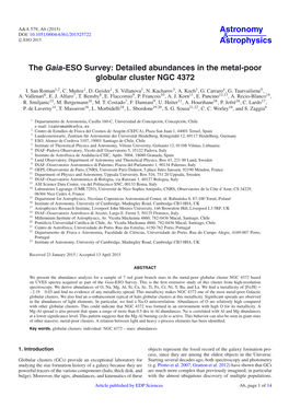 Detailed Abundances in the Metal-Poor Globular Cluster NGC 4372