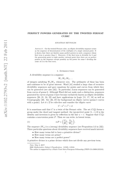 Perfect Powers Generated by the Twisted Fermat Cubic 3