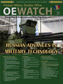 Russian Advances in Military Technology
