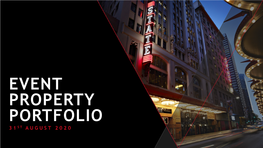 Event Property Portfolio 31St August 2020 Sydney Cbd