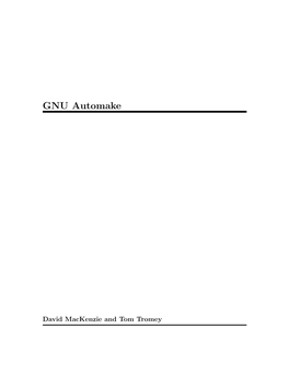 GNU Automake for Version 1.7.8, 7 September 2003