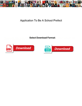 Application to Be a School Prefect