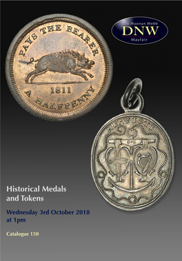 HISTORICAL MEDALS and TOKENS 3 OCTOBER 2018