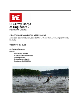 DRAFT ENVIRONMENTAL ASSESSMENT Asian Carp Deterrent System, Lake Barkley Lock and Dam, Lyon/Livingston County, Kentucky