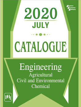 Engineering Agricultural Civil and Environmental Chemical CATALOGUE Eastern Economy Editions