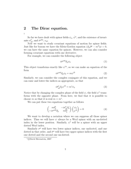 2 the Dirac Equation