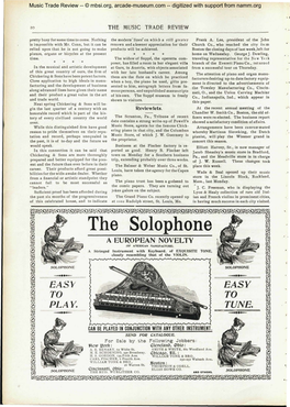 The Solophone a EUROPEAN NOVELTY (OP AHERICAN Flanufacture)