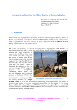 Concept Note on Promoting Eco Village Tourism in Bhakunde, Baglung