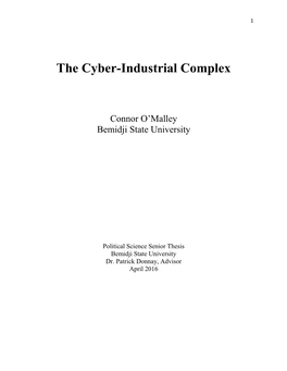 Connor O'malley – the Cyber Industrial Complex