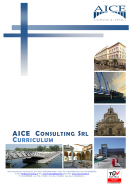 AICE Consulting Srl, Via Boccaccio, 20 – 56017 GHEZZANO (PISA) – ITALY Tel. (+39) 0508755011 Fax (+39)