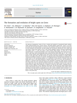 The Formation and Evolution of Bright Spots on Ceres