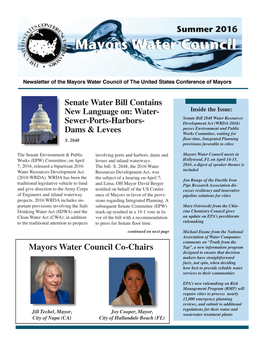 Sewer-Ports-Harbors- Dams & Levees Mayors Water Council Co-Chairs