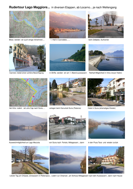 Rudertour Lago Maggiore... in Diversen Etappen, Ab Locarno...Je