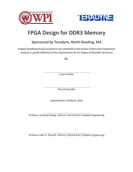 FPGA Design for DDR3 Memory