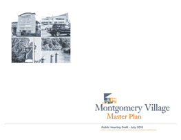 Public Hearing Draft of the Montgomery Village Master Plan