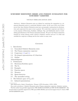 Schubert Eisenstein Series and Poisson Summation for Schubert