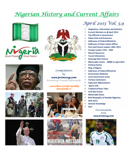 Nigerian History and Current Affairs April 2013 Vol