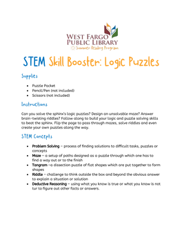 Logic Puzzles Supplies