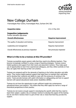 New College Durham Framwellgate Moor Centre, Framwellgate Moor, Durham DH1 5ES